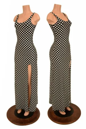 Black & White Slit Gown