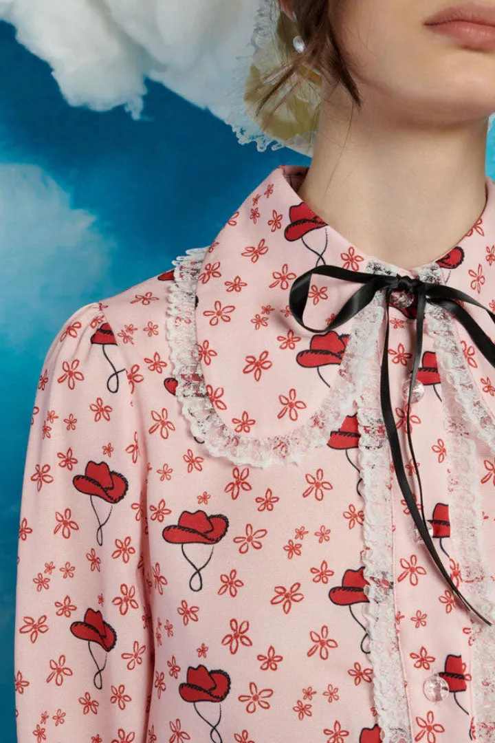 Cowgirl Print Blouse