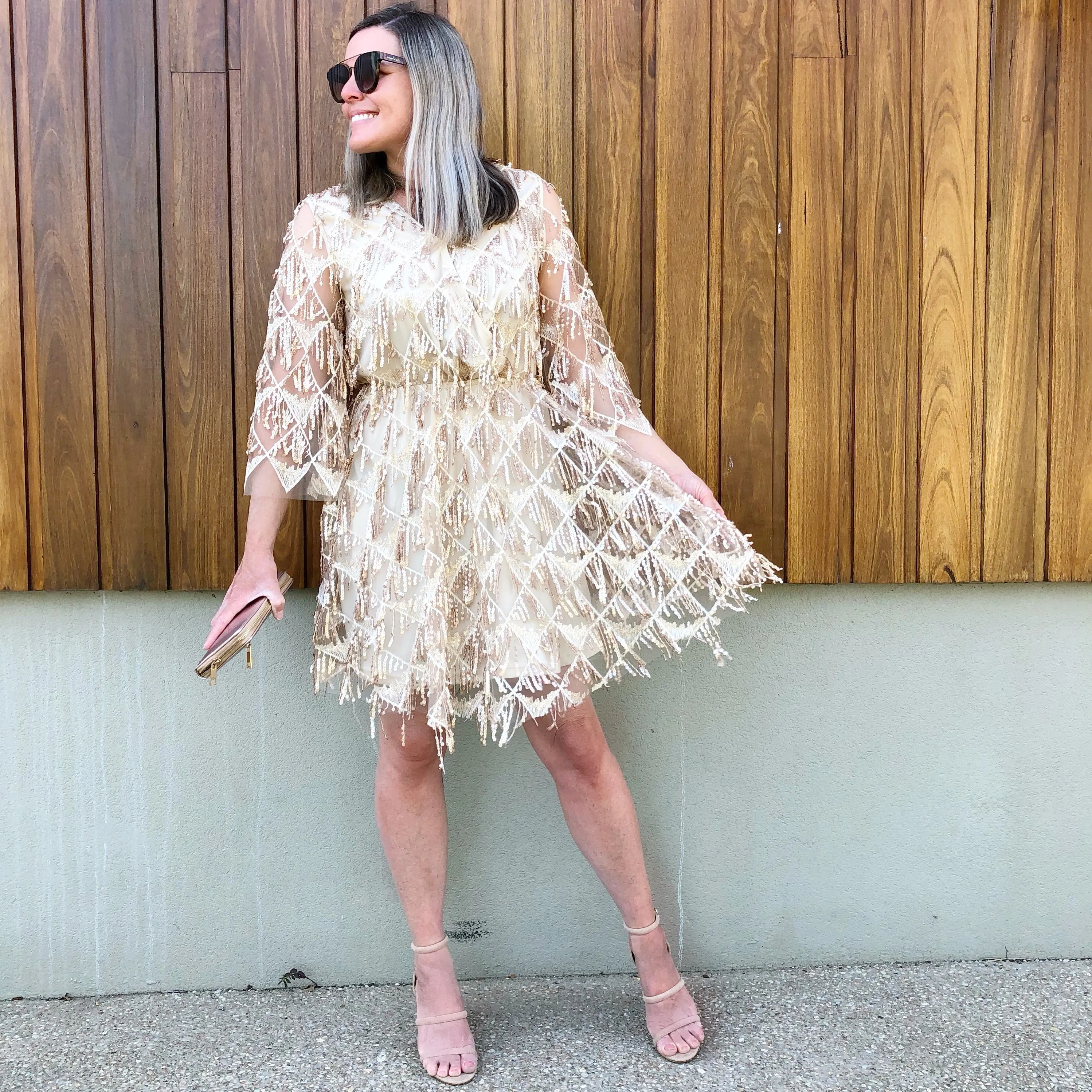 Delilah Gold Sequin Dress