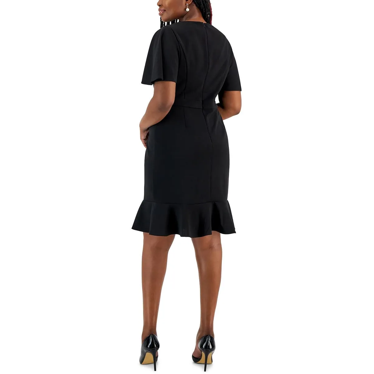 Kasper Flutter-Sleeve Sheath Dress