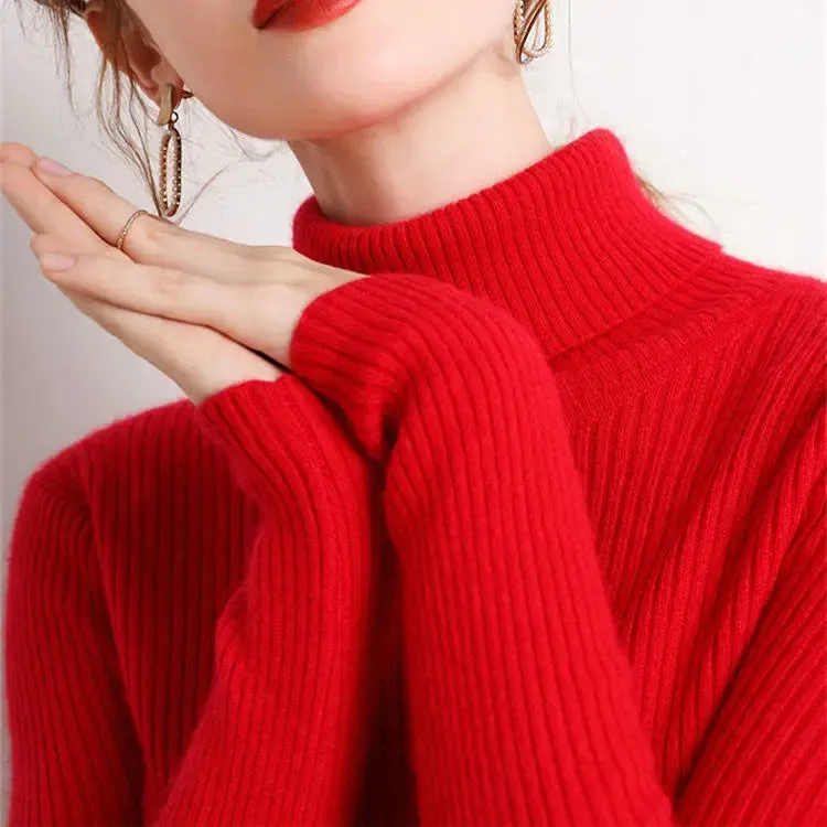Knitted High Neck Full Sleeves Pullover