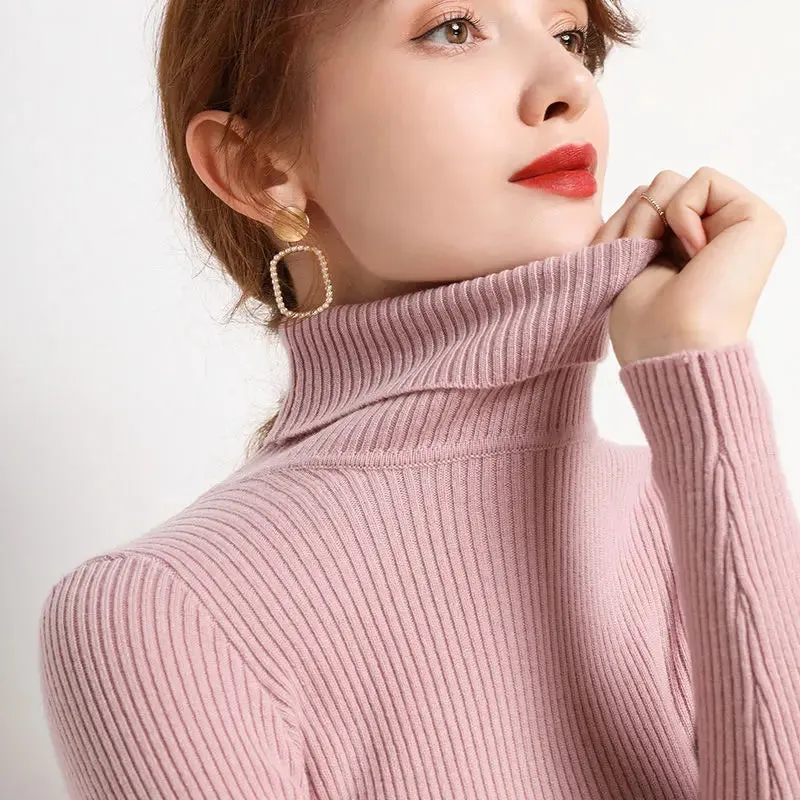 Knitted High Neck Full Sleeves Pullover