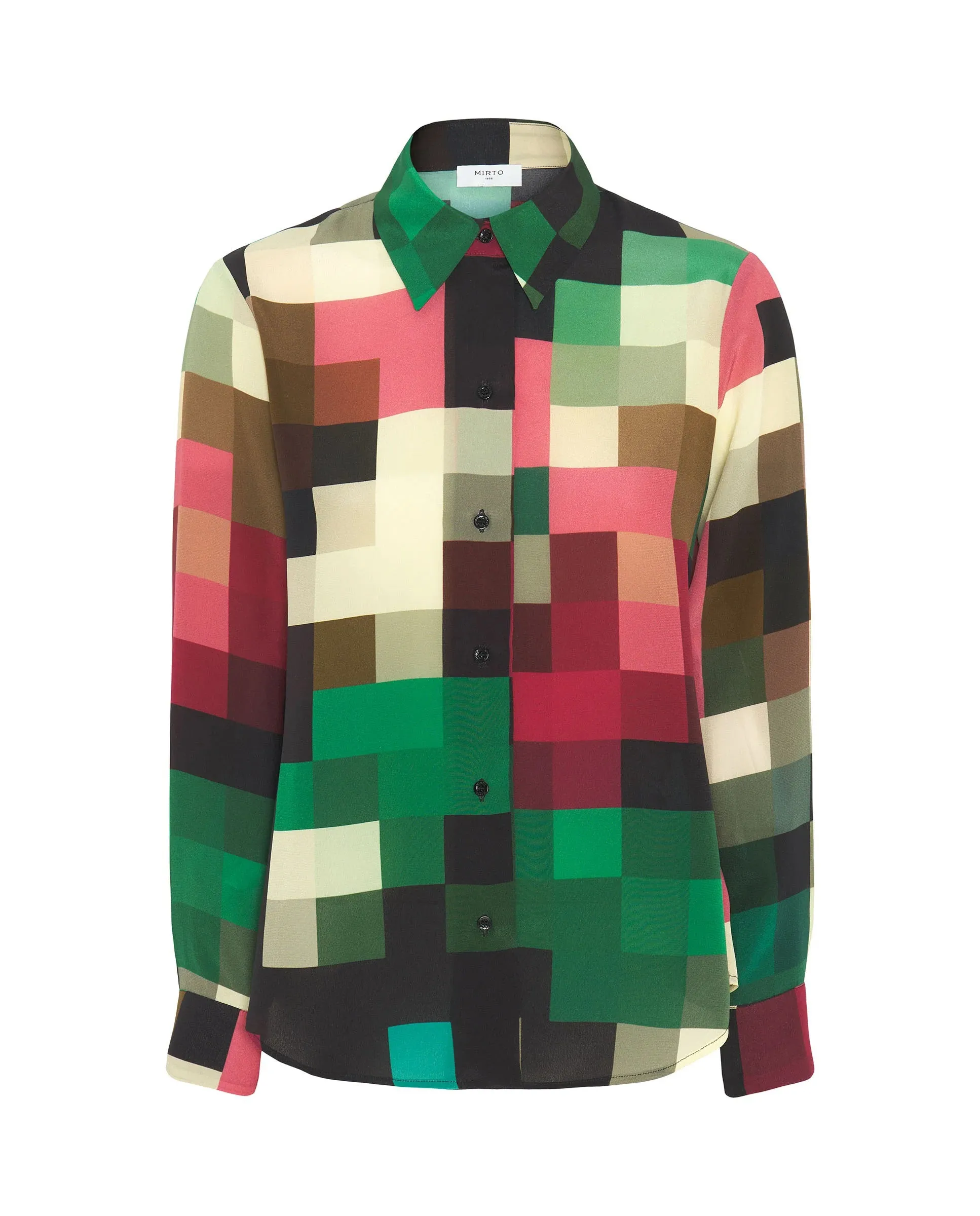 MIRTO 1956 - MULTICOLOR SILK PLAID BLOUSE