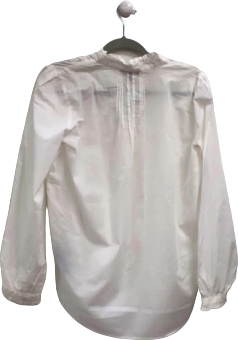 NYDJ White cotton classic Pintuck Blouse  UK S