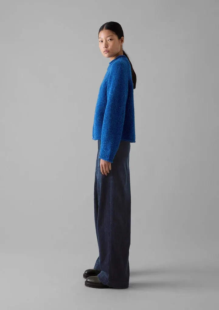 Orla Donegal Wool Easy Sweater in Neptune Blue