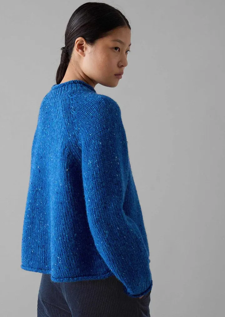 Orla Donegal Wool Easy Sweater in Neptune Blue