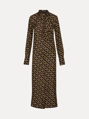 Oscar Chain-Link Silk Twill Tunic