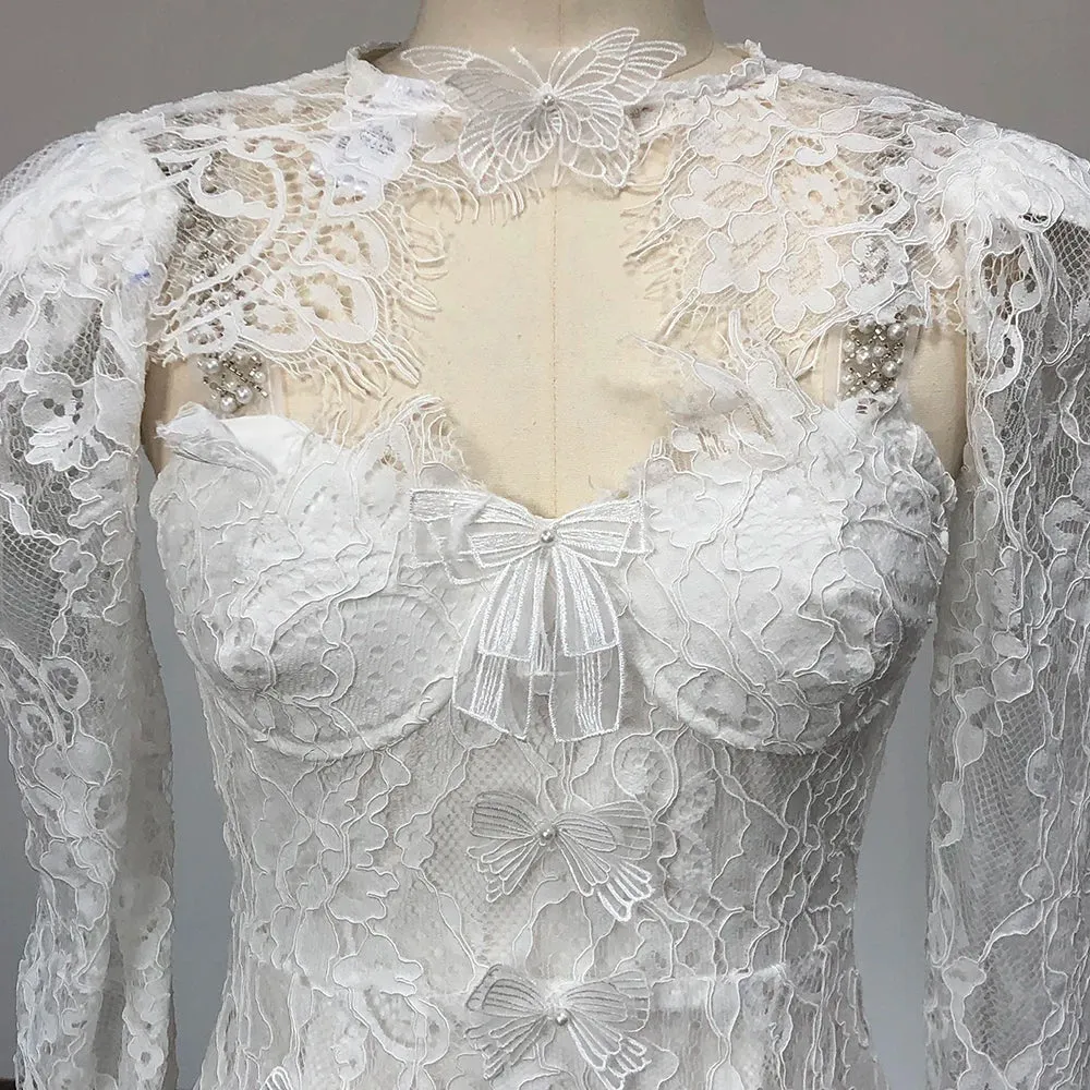 Trend4us Women’s White Lace Mini Dress